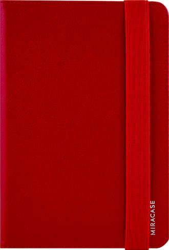 Чехол-книжка Miracase для планшета 8707 универсальный 7-8'', кожзам, красный