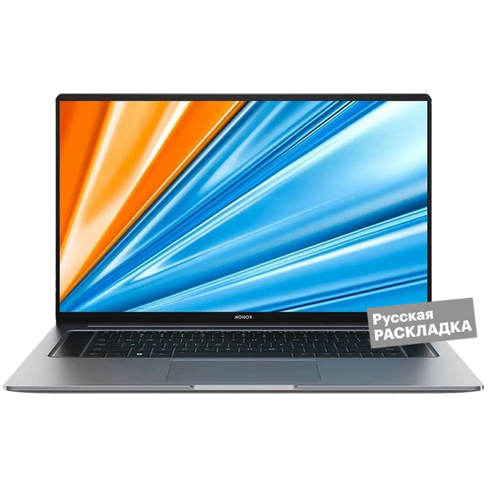 Ноутбук HONOR MagicBook X16, 2024, i5 16+512GB 16" Космический Серый (5301AHHM) DOS