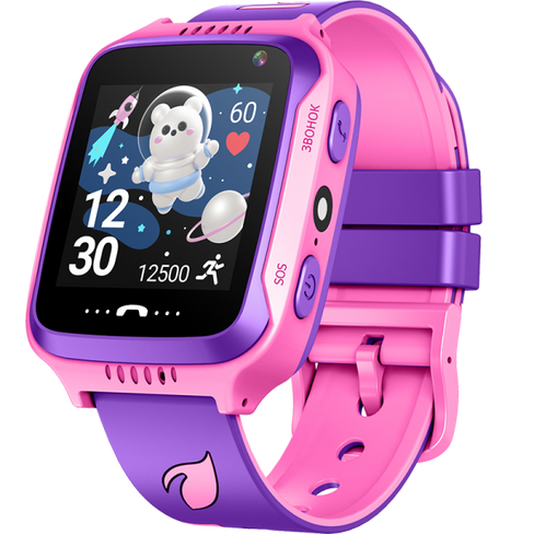 Часы-телефон Leef детские Kids Pulsar, фиолетово-розовые