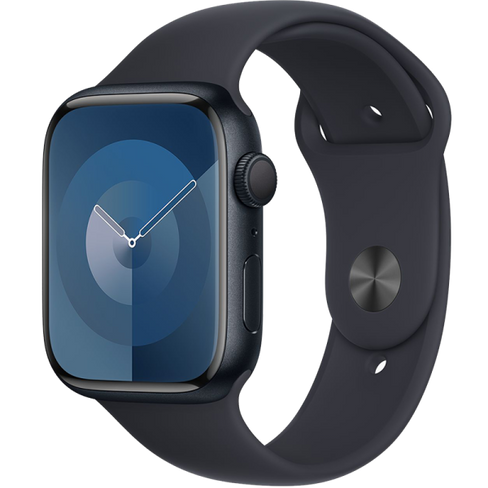 Умные часы Apple Watch Series 9, 45 мм, Sport Band, Midnight, size M (MR993)