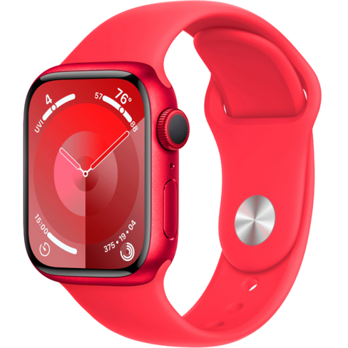 Умные часы Apple Watch Series 9, 45 мм, Sport Band, Red, size M (MRXJ3)