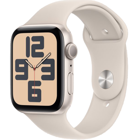 Умные часы Apple Watch SE 2023, 44 мм, Starlight Sport Band, Starlight Aluminium, Size M/L (MRE53ZP/A)
