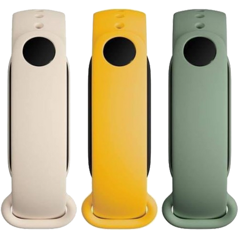Ремешок Xiaomi Mi Band 6 серый/желтый/зеленый (3 шт.)