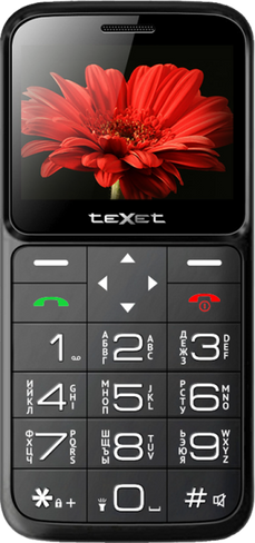 Телефон Texet TM-B226 Черно-красный