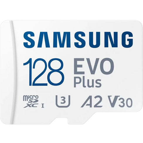 Карта памяти Samsung Evo Plus MB-MC128KA MicroSD XC 128 ГБ class 30 (с адаптером)