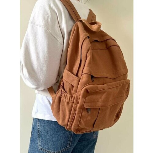 Рюкзак универсальный натуральный материал с подкладкой без бренда