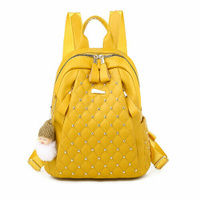 Городской женский рюкзак F-MAX - практичный, непромокаемый, с анатомическими лямками для школы, офиса и путешествий, жел