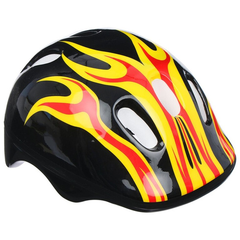 Шлем защитный детский onlytop ot-h6, обхват 52-54 см, цвет черный ONLYTOP
