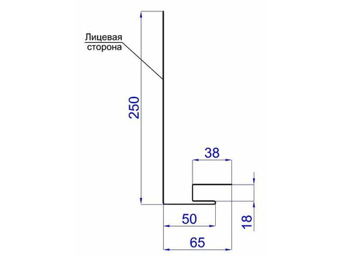 Планка карнизного свеса сложная 250х50х2000