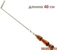 Shampurs Кочерга с деревянной ручкой 40 см