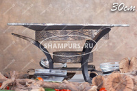 Shampurs Садж чугунный 30 см на кованой подставке с соусницами