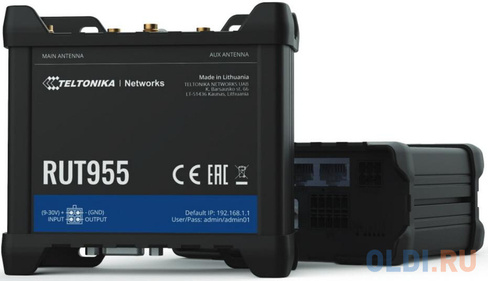 RUT955 4G (LTE) cat4 / 3G. 2x SIM / W-Fi / 4x RJ-45 / RS232 / RS485