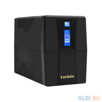 Exegate EP285581RUS ИБП ExeGate SpecialPro Smart LLB-650.LCD.AVR.EURO.RJ.USB <650VA/360W, LCD, AVR, 2 евророзетки, RJ45/