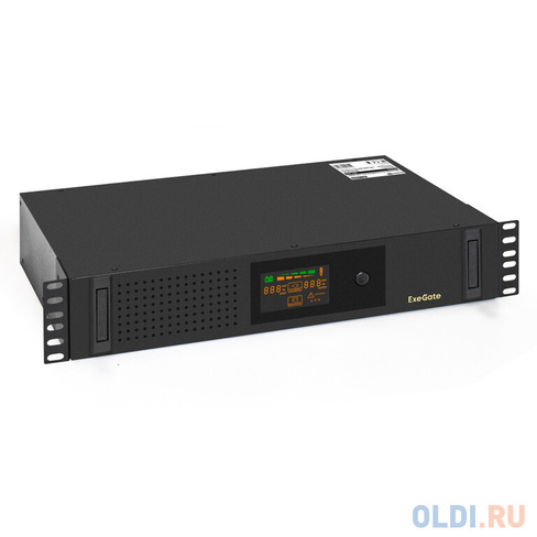 Exegate EX293849RUS ИБП ExeGate ServerRM UNL-800.LCD.AVR.2SH.3C13.USB.2U <800VA/480W, Color LCD, AVR, 2*Schuko+3*C13, US