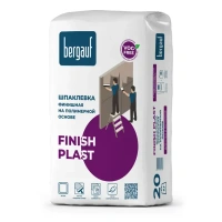 Шпаклёвка полимерная финишная Bergauf Finish Plast 20 кг BERGAUF