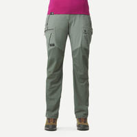 Треккинговые брюки женские прочные трекинговые - МТ500 хаки FORCLAZ, цвет gruen