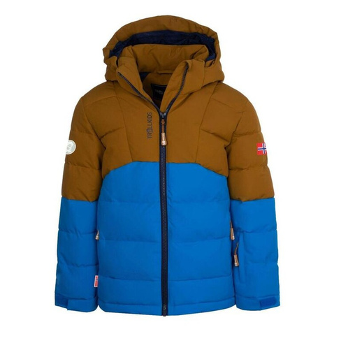 Детская зимняя куртка Gryllefjord бронза/лазурно-синий/темно-синий TROLLKIDS, цвет rosa