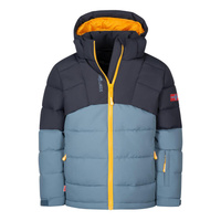 Детская зимняя куртка Gryllefjord черный/стальной синий/манго TROLLKIDS, цвет blau
