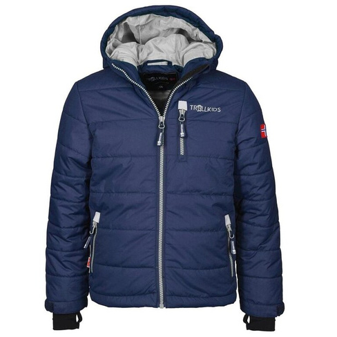 Детская зимняя куртка Hemsedal темно-синий/серебристо-серый TROLLKIDS, цвет grau