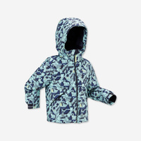 Детская лыжная куртка очень теплая водонепроницаемая - 180 графический синий WEDZE, цвет blau