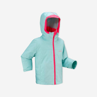 Детская лыжная куртка теплая непромокаемая - 500 PULL'N бирюзовый WEDZE, цвет rosa