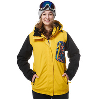 Куртка для лыж/сноуборда женская - BEBOP - горчичный черный Light Board Corp, цвет gelb
