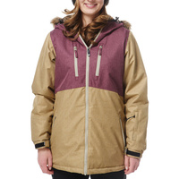 Куртка для лыж/сноуборда женская - FLOW бордовый cummin Light Board Corp, цвет braun