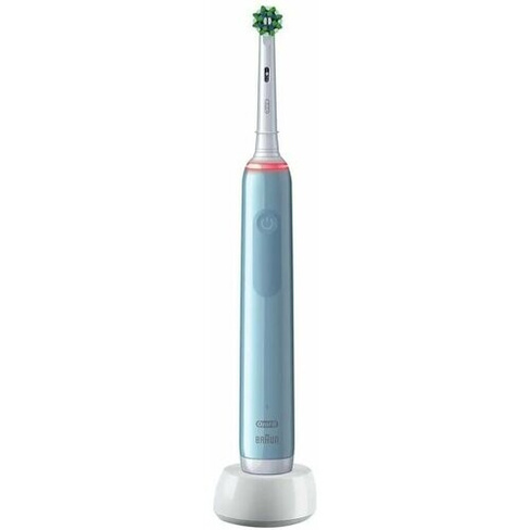 Электрическая зубная щетка Oral-B Pro 3/D505.513.3 CrossAction насадки для щётки: 1шт, цвет: голубой