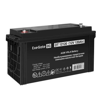 Аккумуляторная батарея ExeGate DT 12120 (12V 120Ah, под болт М8) Exegate