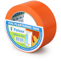 Лента малярная Folsen 50мм x 33м оранжевая PVC, арт.0253350