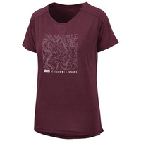Женская футболка Flow Tech Contour изюм IXS, цвет rot