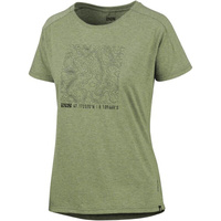 Женская футболка Flow Tech Contour оливкового цвета IXS, цвет gruen