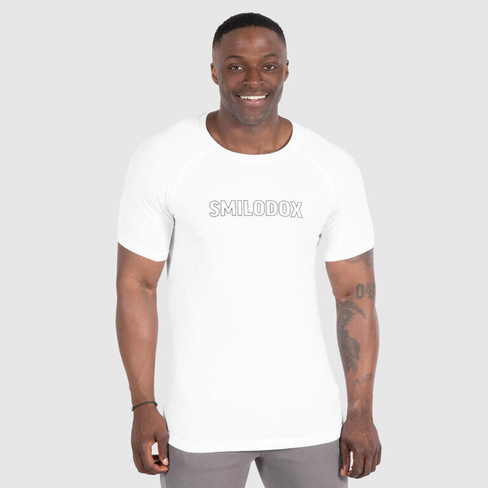 Мужская футболка Timmy белая для спорта и отдыха SMILODOX, цвет weiss
