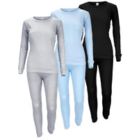 Женское термобелье, комплект из 3 штук | Рубашка + брюки | Серый/Голубой/Черный BLACK SNAKE, цвет blau