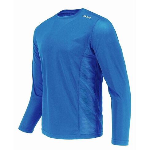 Функциональная рубашка дуплекс с длинным рукавом для пешего туризма/туризма/трекинга унисекс королевского синего цвета б
