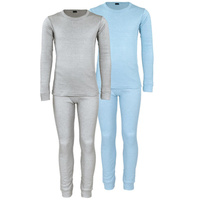 Комплект детского термобелья из 2 штук | Рубашка + брюки | Внутренний флис | Серый/голубой BLACK SNAKE, цвет blau