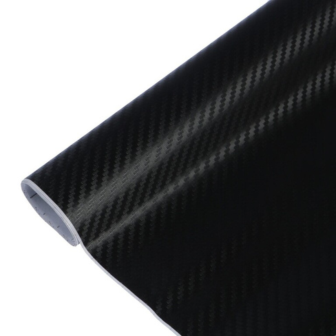 Пленка карбон 3d, самоклеящаяся, 60×127 см, черный No brand