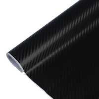Пленка карбон 3d, самоклеящаяся, 60×127 см, черный No brand