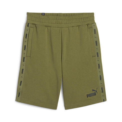 Мужские шорты PUMA Essentials+ Tape оливково-зеленого цвета