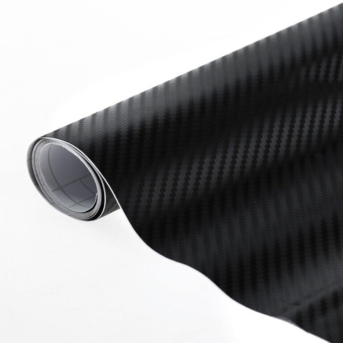 Пленка карбон 3d, самоклеящаяся, 25x30 см, черный No brand