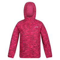 Водонепроницаемая куртка Volcanics VI с зебровым принтом для мальчиков и девочек ягодно-розового цвета REGATTA, цвет ros