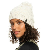 Вязаная шапка Roxy зимняя белая