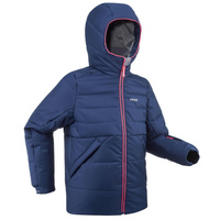 Детская лыжная куртка очень теплая непромокаемая - 100 темно-синий WEDZE, цвет blau