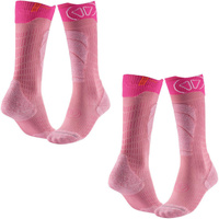 Детские лыжные носки из шерсти мериноса - Ski Merino Junior - 2 шт. SIDAS, цвет rosa