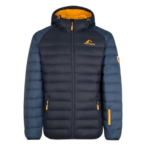 Легкая водоотталкивающая лыжная зимняя куртка мужская SNAEFELL темно-синий/манго WESTFJORD, цвет orange