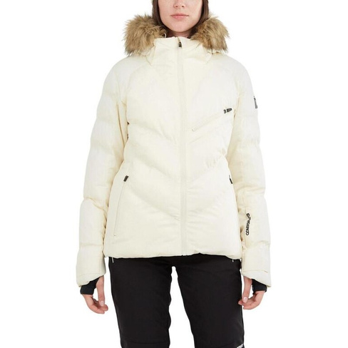 Лыжная куртка Elyra Fur Padded Jacket женская - белая Fundango, цвет weiss