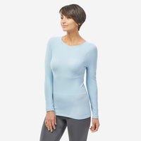 Лыжное белье функциональная рубашка женская дышащая бесшовная - BL 980 синий WEDZE, цвет blau