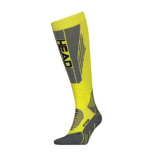 Лыжные носки унисекс Racer высотой до колена, 1 шт. неоново-желтого цвета HEAD, цвет gelb