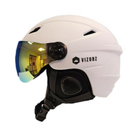 Лыжный шлем Vizorz — белый — включает в себя оранжевый визор и серо-золотой визор. PERFECT FIT, цвет weiss