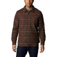 Рубашка с длинным рукавом Cornell Woods на флисовой подкладке, фланелевая мужская - коричневая COLUMBIA, цвет braun